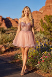 Juliet JT947L Short Off the Shoulder Homecoming A-Line Dress