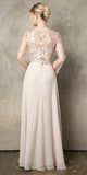 CLEARANCE - Juno 960 Long A-Line Mother of the Bride Chiffon Long Sleeve Dress (Size XL)