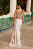 Nox Anabel K1520 Strapless Sheer Boned Waistline Ruched Hip Dress