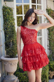 Nox Anabel K855 One Shoulder A-Line Embellished Homecoming Dress