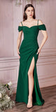 Cinderella Divine KV1057 Crepe Off the Shoulder Dress