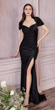 Cinderella Divine KV1061 Cap Sleeve With Shawl Long Fitted Dress
