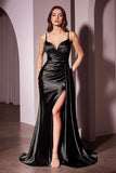 Ladivine KV1119 Dress Soft Satin Fit & Flare Gown