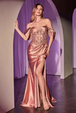 Ladivine KV1121 Dress Off the Shoulder Sweetheart Fitted Prom Gown