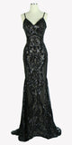 CLEARANCE - Aspeed L1982 Long Sequins Navy Blue Evening Gown V-Neck (Size XS)