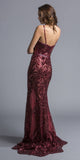 CLEARANCE - Aspeed L1982 Long Sequins Navy Blue Evening Gown V-Neck (Size XS)