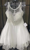 Ladivine UJ0119 Short Appliqued Bodice Halter Tulle Skirt Dress