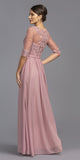 CLEARANCE - Aspeed USA M2078 Sheer Mid-Length Sleeve Long Dress (Size M)