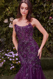 Andrea & Leo MA101 Strapless Mermaid Dress With Removable Bolero