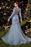 Andrea & Leo MA101 Strapless Mermaid Dress With Removable Bolero