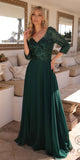 Nox Anabel MF103 Long Sequin Bodice 3/4 Sleeve A-line Gown