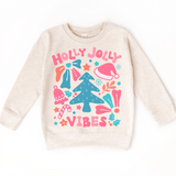 Boho Holly Jolly Vibes Christmas Shirt -  Long Sleeve Tees & Sweatshirts