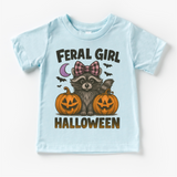 Feral Girl Halloween Shirt - Halloween Raccoon Tee