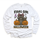 Feral Girl Halloween Shirt - Halloween Raccoon Tee
