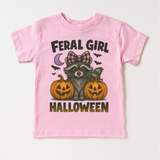 Feral Girl Halloween Shirt - Halloween Raccoon Tee