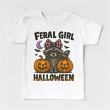 Feral Girl Halloween Shirt - Halloween Raccoon Tee