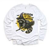 Season Of The Witch Raccoon Halloween Shirt - Halloween Tee - MU93