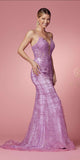 Nox Anabel R282-1 Mermaid Long Dress Corset Open-Back
