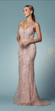 Nox Anabel R282-1 Mermaid Long Dress Corset Open-Back