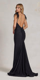 Nox Anabel T1138 Feather Shoulder Long Mermaid Gown