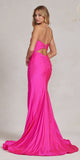 Nox Anabel T1139 Floor Length Fitted Satin Strapless Sweetheart Dress