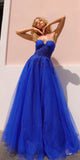Nox Anabel T1326 Long Strapless Bonded Bodice Glitter Tulle A-Line Gown