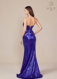 Nox Anabel T1499 Dress Strapless Metallic Satin Fitted Gown