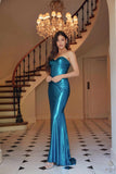 Nox Anabel T1499 Dress Strapless Metallic Satin Fitted Gown