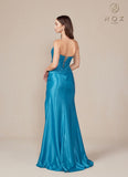 Nox Anabel T1500 Dress Satin Strapless Floor Length Keyhole Bodice
