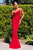 Astee T2008W Fitted Spaghetti Strap Open Back with Lace Detail Gown
