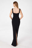 Astee T3000 Classic Modest Fitted Gown with Back Leg Slit