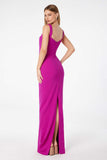 Astee T3000 Classic Modest Fitted Gown with Back Leg Slit