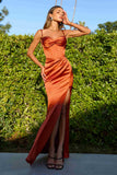 Ladivine Amoris T608 Long Fitted Satin Prom Gown Corset Bodice Slit