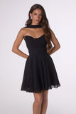 Amoris T709 Short Strapless Chiffon Dress