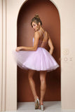 Nox Anabel T718 Short A-Line Corset Back Baby Doll Dress Tulle Skirt