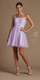 Nox Anabel T718 Short A-Line Corset Back Baby Doll Dress Tulle Skirt