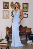 Amoris T720 Halter Satin Sleek Floor Length Gown