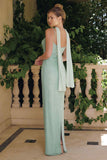 Amoris T725 Long Fitted Shimmering Lace Gown Spaghetti Straps