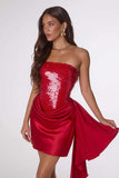 Amoris T734 Sculpted Modern Fit Strapless Mini Dress