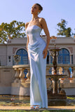 Amoris T744 Strapless Sequin Bodice Satin Skirt Formal Dress