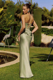 Amoris T744 Strapless Sequin Bodice Satin Skirt Formal Dress