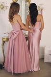 Amoris T816 Matte Satin Bodice Detachable Scarf Column Dress