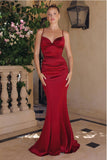 Amoris T818 Long Fitted Stretch Satin Evening Dress