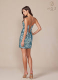 Nox Anabel T864 Dress Short Cocktail Fitted Sequin Print