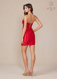 Nox Anabel T867 Dress Strapless Sweetheart Fitted Short Cocktail