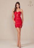 Nox Anabel T867 Dress Strapless Sweetheart Fitted Short Cocktail