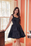 Nox Anabel T869 Dress A-Line Semi Sweetheart Ribbon Straps