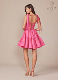 Nox Anabel T869 Dress A-Line Semi Sweetheart Ribbon Straps