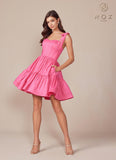 Nox Anabel T869 Dress A-Line Semi Sweetheart Ribbon Straps