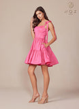 Nox Anabel T869 Dress A-Line Semi Sweetheart Ribbon Straps